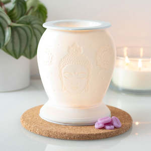 Oil Burners: Buddha White Ceramic Electric Oil Burner