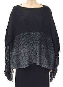 Poncho: poncho top with lurex