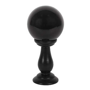 Sale: Black Small Crystal Ball on Wooden Stand