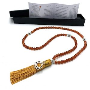 Jewellery: Mala Beads with Tassel Chakra Charm