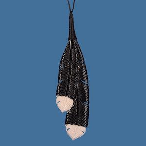 Bone Jewellery: Huia Feather Pendant