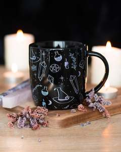 Wicca Pagan: Crystal Witch Print Mug NEW
