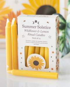 Candles Accessories: Wildflower & Lemon Summer Ritual Candles Pack of 12 NEW!