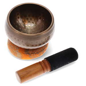 Singing Bowls: SINGING BOWL - Brass Hammered Antique small