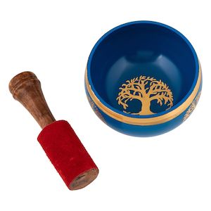 Singing Bowls: SINGING BOWL - Tree of Life Blue small