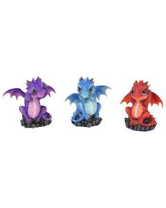 Wise Coloured Dragons ( set of 3 )