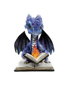 Dragon Reading Book on Fire