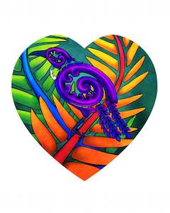 Koru Tui Ceramic Heart- Sophie Blokker