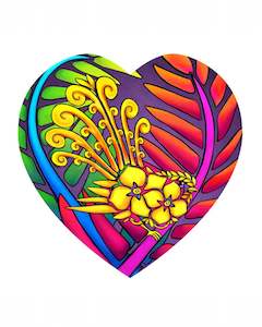 Koru Fantail Ceramic Heart- Sophie Blokker