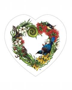 Birds & Flora Heart Ceramic Heart- Sophie Blokker