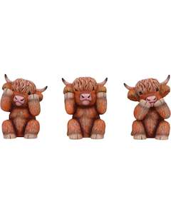 Nemesis Now Three Wise Highland Cows