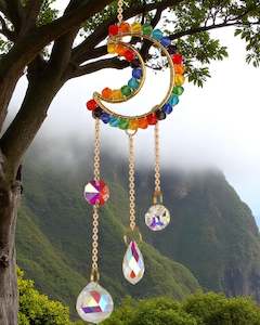 Rainbow Moon Crystal Sun Catcher NEW!