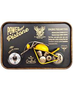 Wall Art: Metal Wall Art Power Pistone