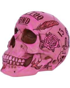 Wicca Pagan: Nemesis Now Tattoo Skull - Fund Box Pink