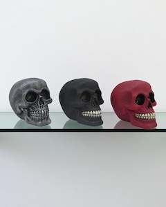 Wicca Pagan: Skull Red, Black, Silver