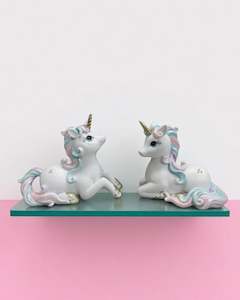 Pastel Sitting Unicorn ( set of 2 )