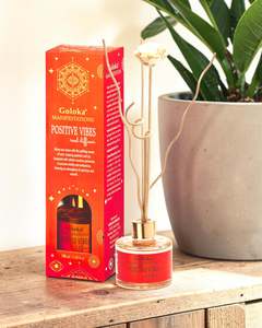 Goloka Manifestations Reed Diffuser: Positive Vibes- Mint with Sunstone Reed Diffuser