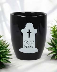 Kings Birthday Clearance: RIP Plant Gothic Ceramic Plant Pot