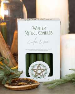 Candles Accessories: Cedar & Pine Winter Ritual Spell Candles NEW!