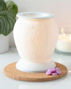 Kings Birthday Clearance: Dragonfly White Ceramic Electric Oil Burner