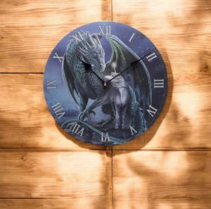 Wicca Pagan: Protector Magick Dragon & Unicorn Clock