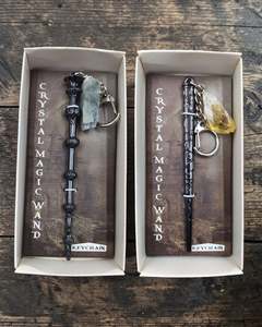 Wicca Pagan: Crystal Magic Wand Keychain – Kyanite