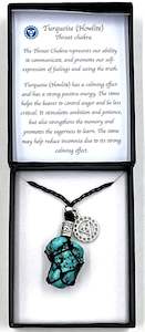 Braided Stone Necklace Turquoise (Howlite)