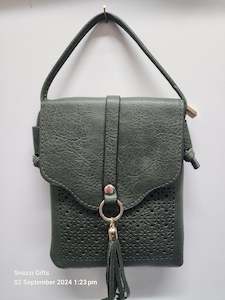 Crossbody Bags: Eleanor tassle bag Olive