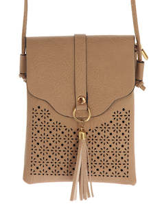 Crossbody Bags: Eleanor tassle bag Pink