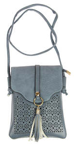 Crossbody Bags: Eleanor tassle bag Denim