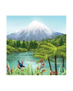 Sophie Blokker: Mt Taranaki Ceramic 3D Tile - Sophie Blokker