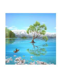 Sophie Blokker: Lake Wanaka Ceramic 3D Tile - Sophie Blokker