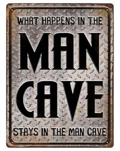 Wall Art: What Happens in the Mancave Sign