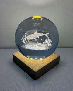Crystals: Shark Crystal Ball with Light