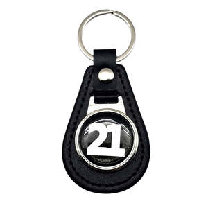 21st Birthday Metal Keyring
