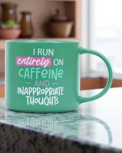 Cups Mugs Teapots: Cheeky Drink Mug - Caffeine