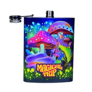 Adults: Mushroom Metal Flask