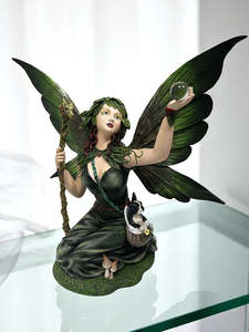Fairy Holding Glass Ball with Dog - LAST ONE