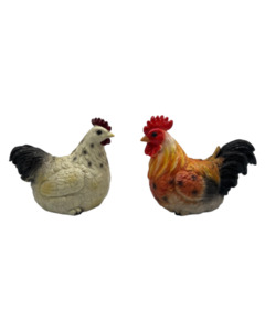 Animals: Rooster & Hen set of 2