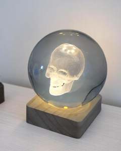 Skull Crystal Ball With Light