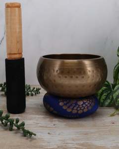 SINGING BOWL - Brass Hammered Antique 10cm