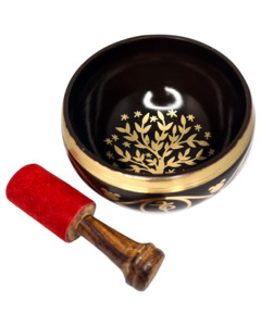 Singing Bowls: SINGING BOWL - Tree of Life Brown 10 cm