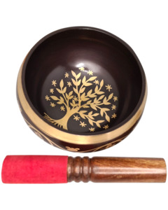 SINGING BOWL - Tree of Life Black 12 cm