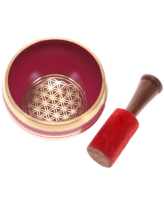SINGING BOWL - Flower of Life Pink 10 cm