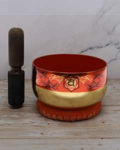 SINGING BOWL - Gift Set Orange 12.5cm