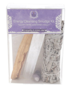 Smudge Sage Palo Santo: Amethyst Energy Cleansing Smudge Kit