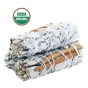 Smudge Sage Palo Santo: White Sage & Cinnamon Smudge Stick (4 in.)