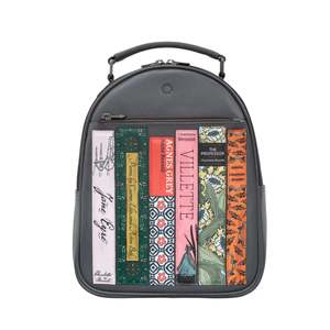 Backpacks: Bronte Bookworm Leather Backpack- Grey