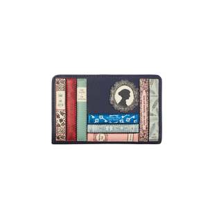 Wallets: Jane Austen Bookworm Oxford Leather Purse - Navy
