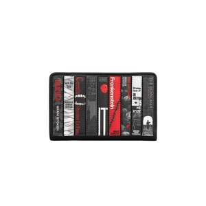 Wallets: Horror Bookworm Oxford Leather Purse - Black